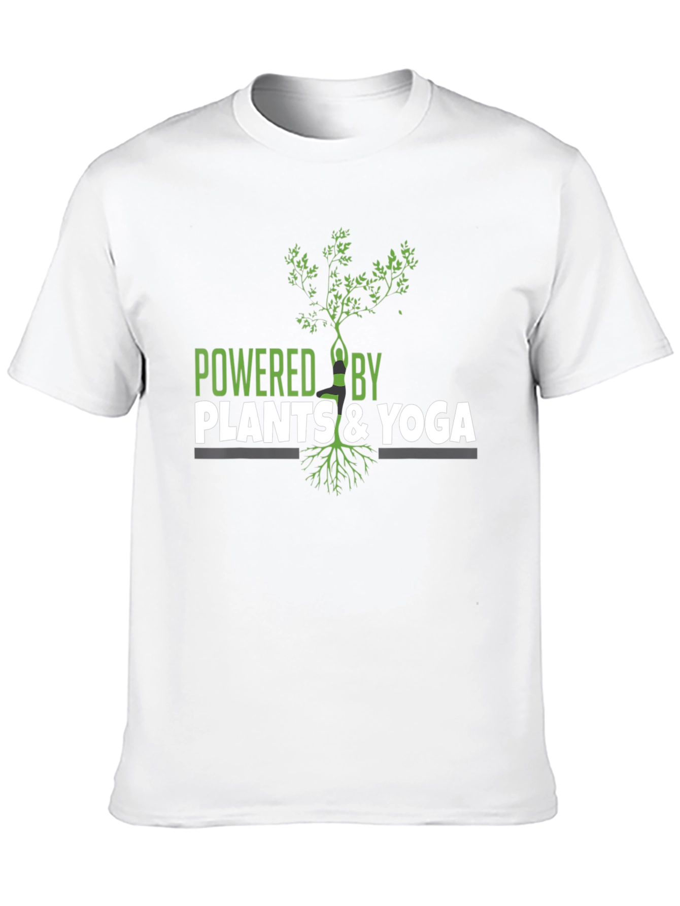 Powered by Plants & Yoga Tee - Black
