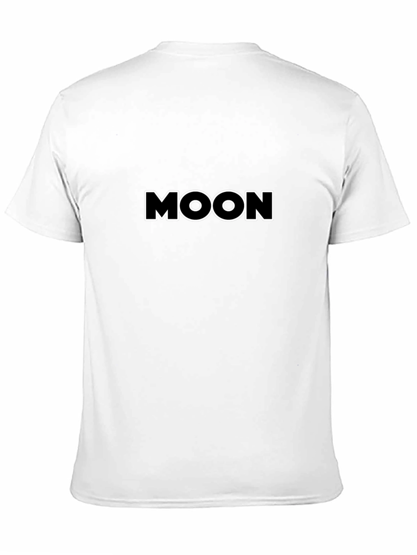 MOON Graphic Tee - Modern Black Cotton T-Shirt