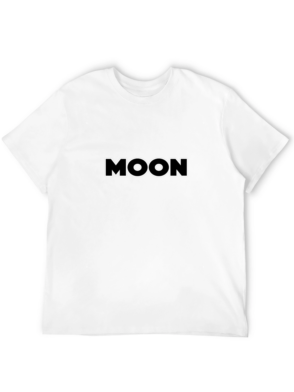 MOON Graphic Tee - Modern Black Cotton T-Shirt