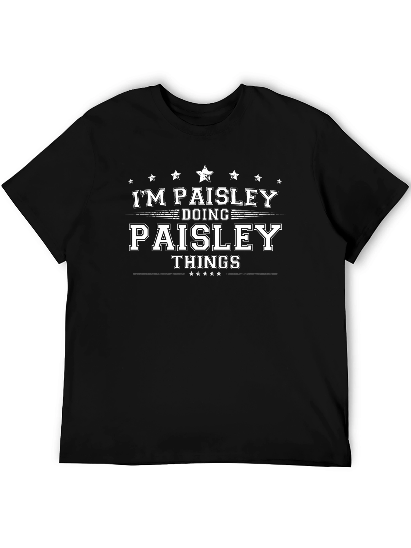 Im Paisley Doing Paisley Things Black Graphic Tee