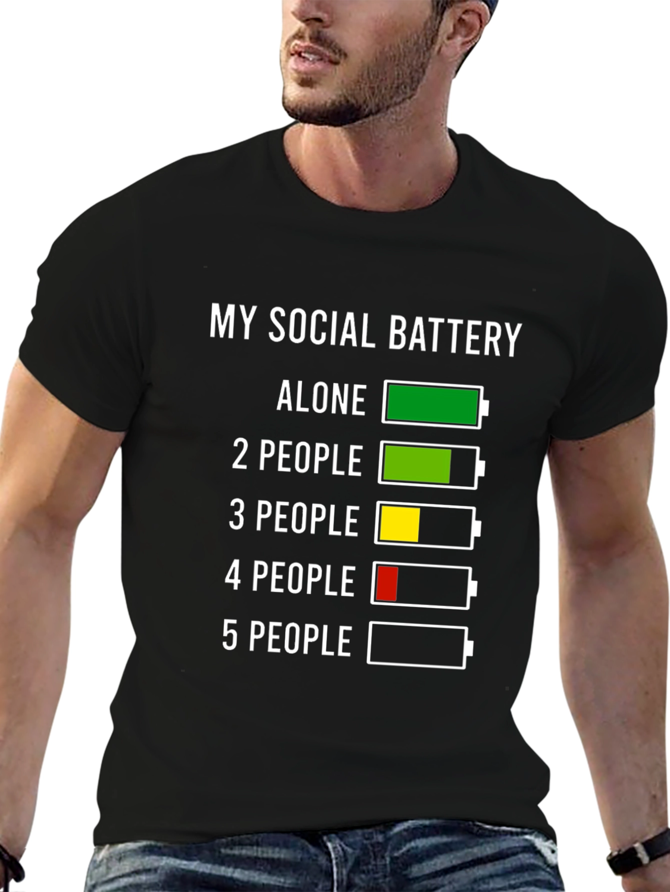 Social Battery T-Shirt - Introvert Humor