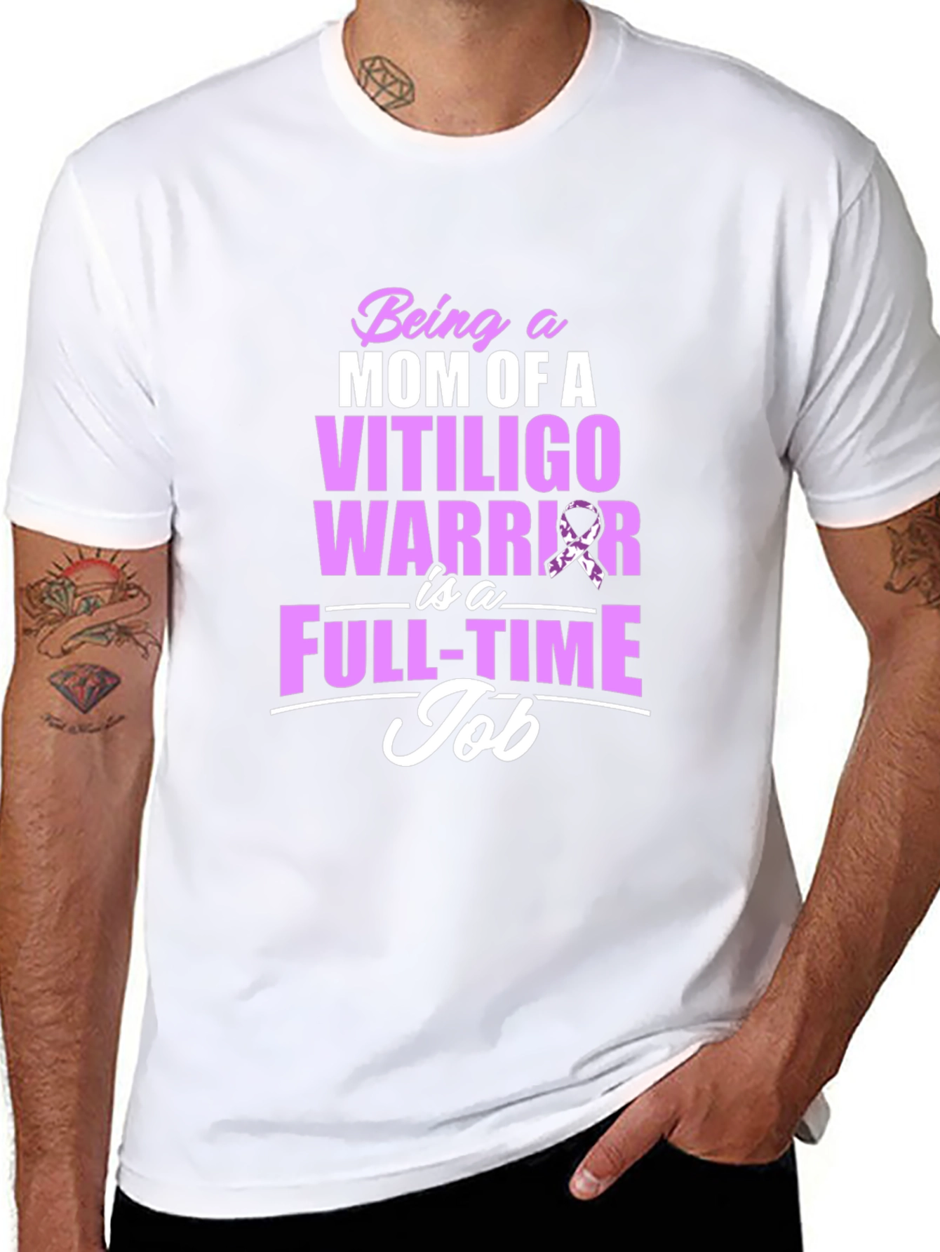 Vitiligo Warrior Mom T-Shirt