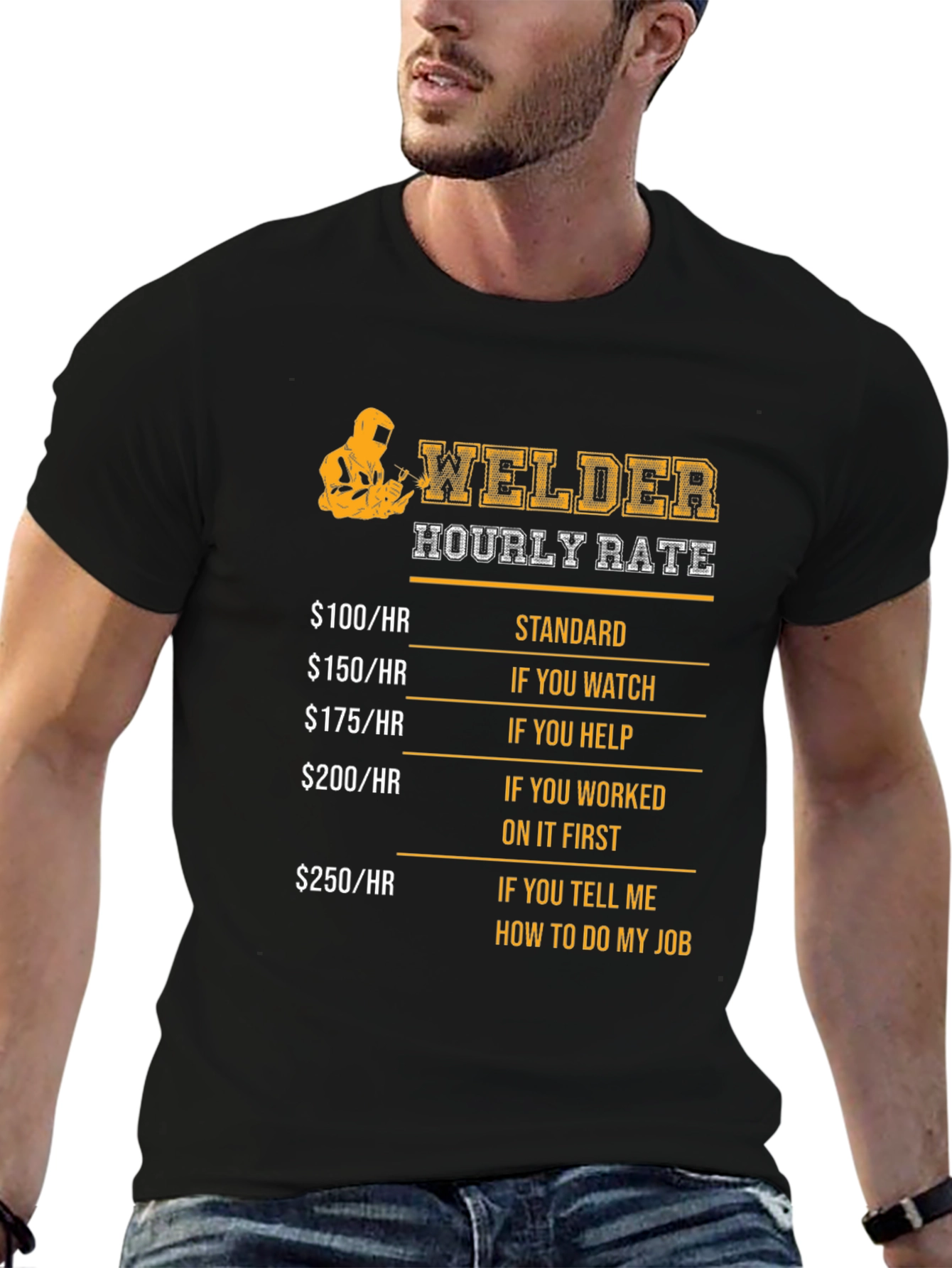 Welder Hourly Rate Novelty Graphic T-Shirt