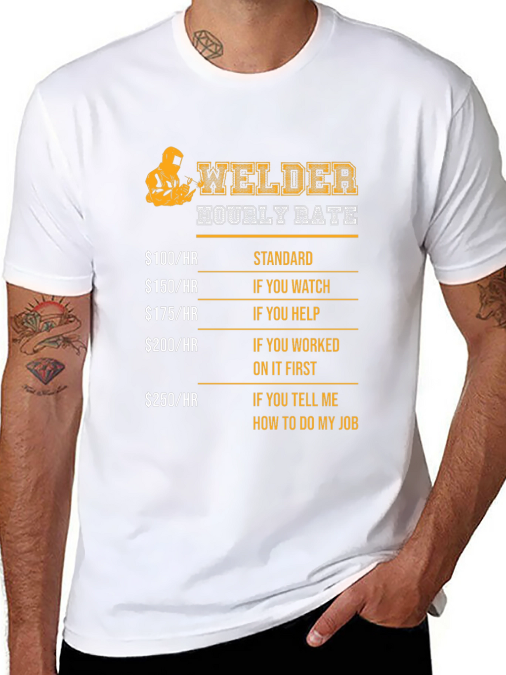 Welder Hourly Rate Novelty Graphic T-Shirt
