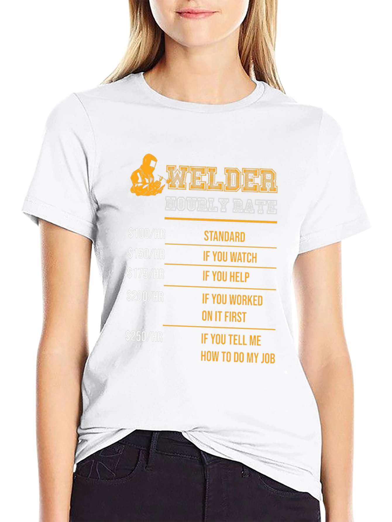 Welder Hourly Rate Novelty Graphic T-Shirt