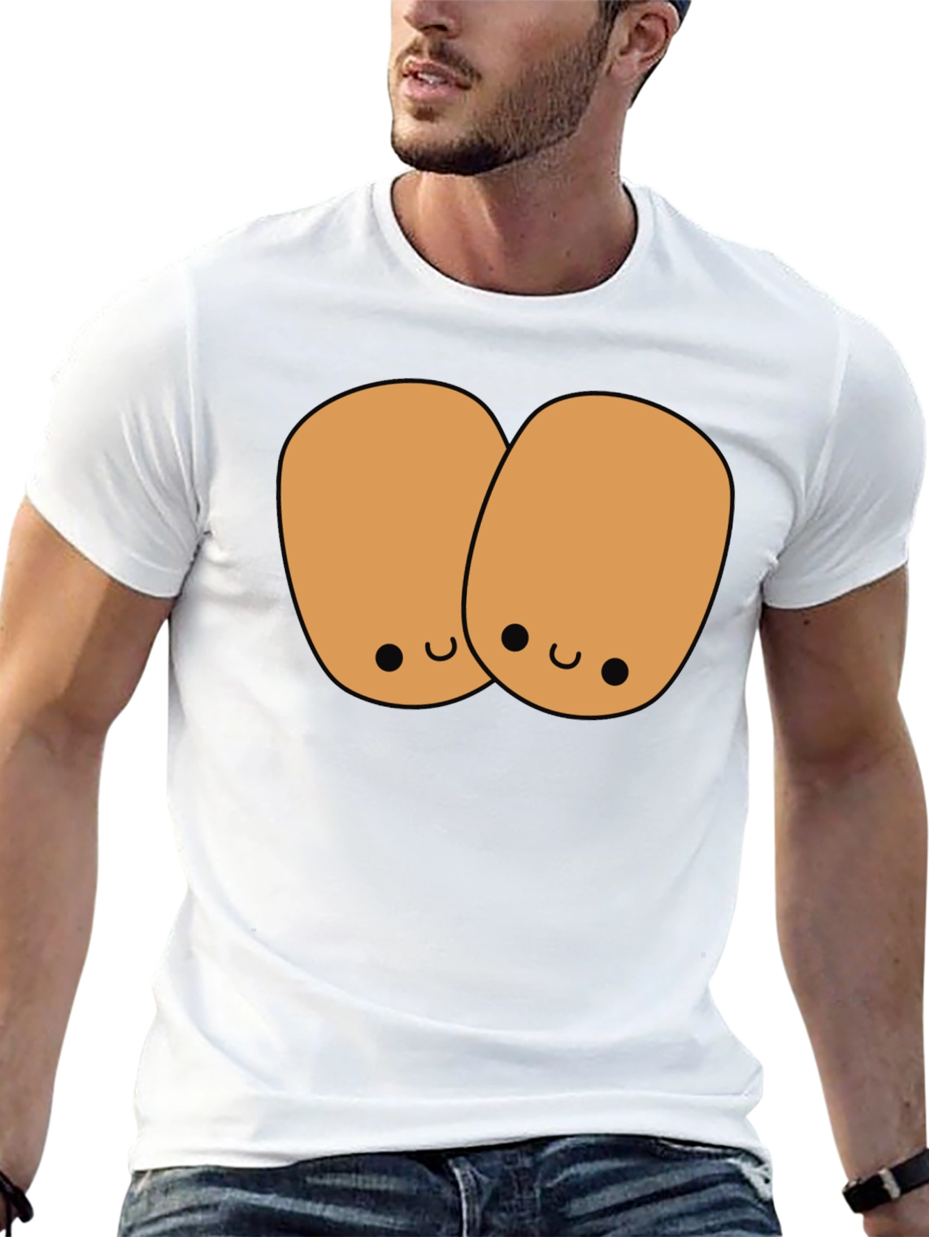 Cute Potato Duo Black T-Shirt