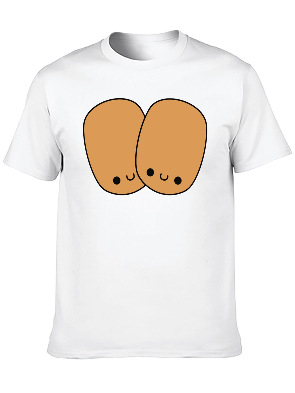Cute Potato Duo Black T-Shirt