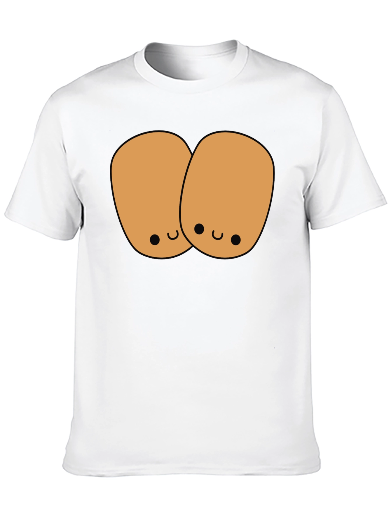Cute Potato Duo Black T-Shirt