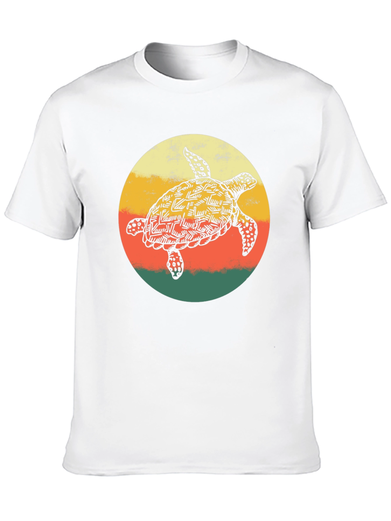 Retro Turtle Graphic Tee - Comfort Fit Black T-Shirt