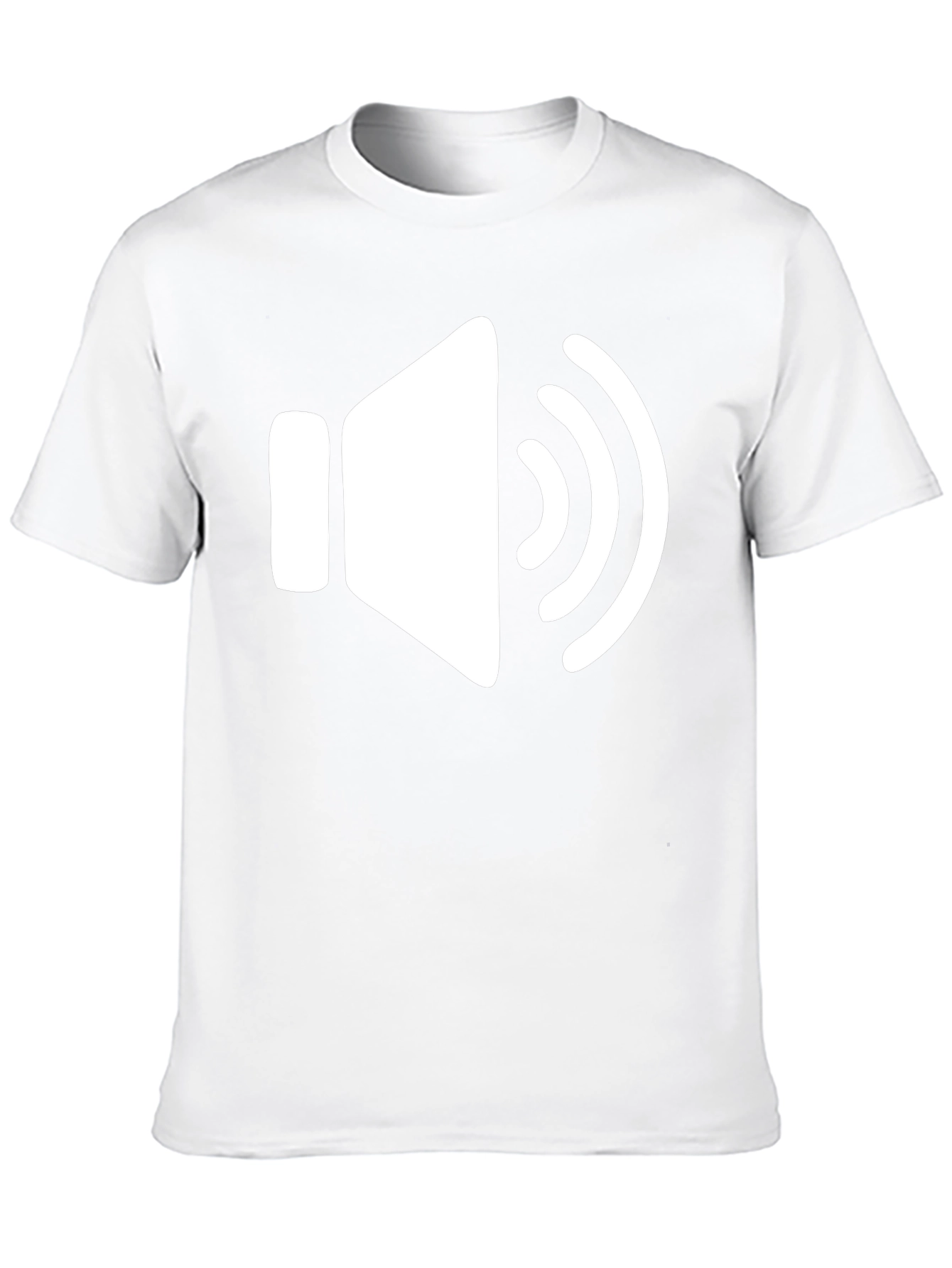 Black T-Shirt with Speaker Volume Graphic