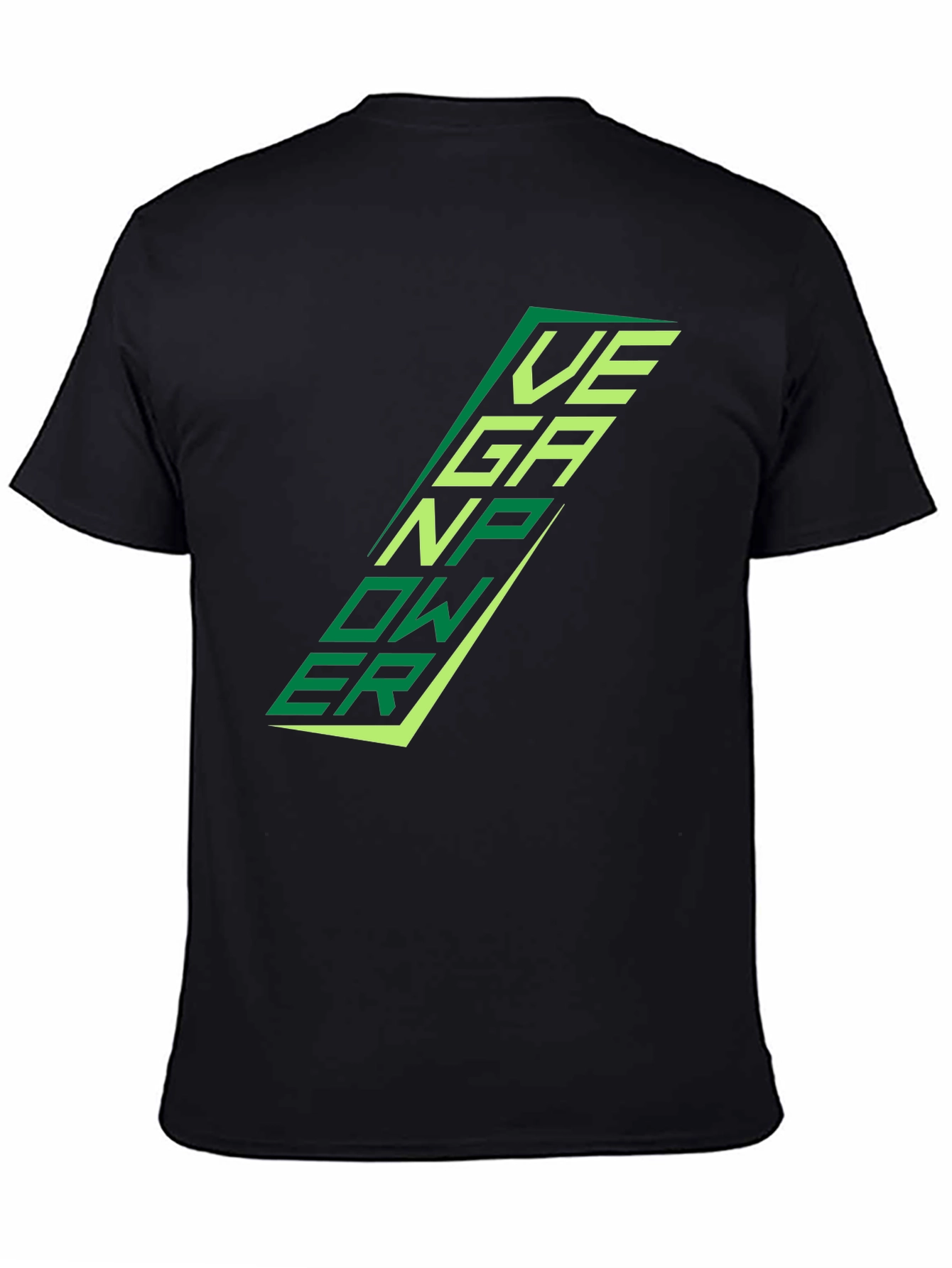 Vegan Power Black T-Shirt