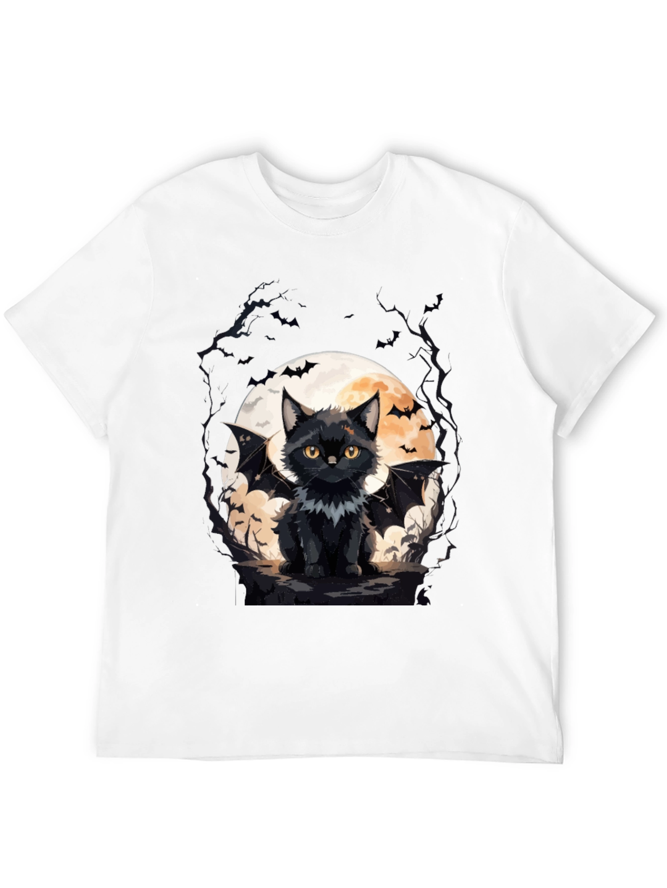 Bat Cat Halloween T-Shirt