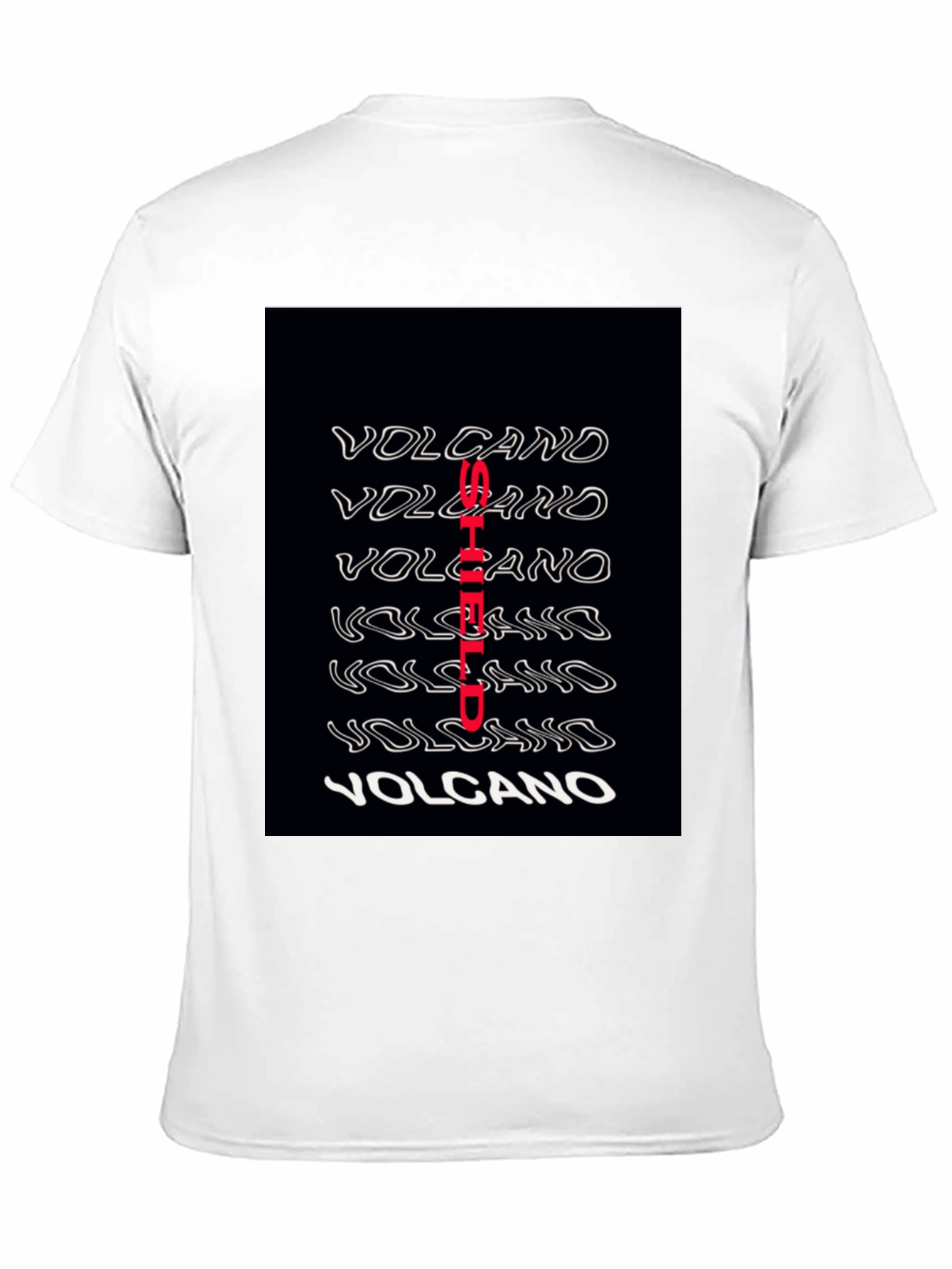 Volcano Graphic Print Black T-Shirt