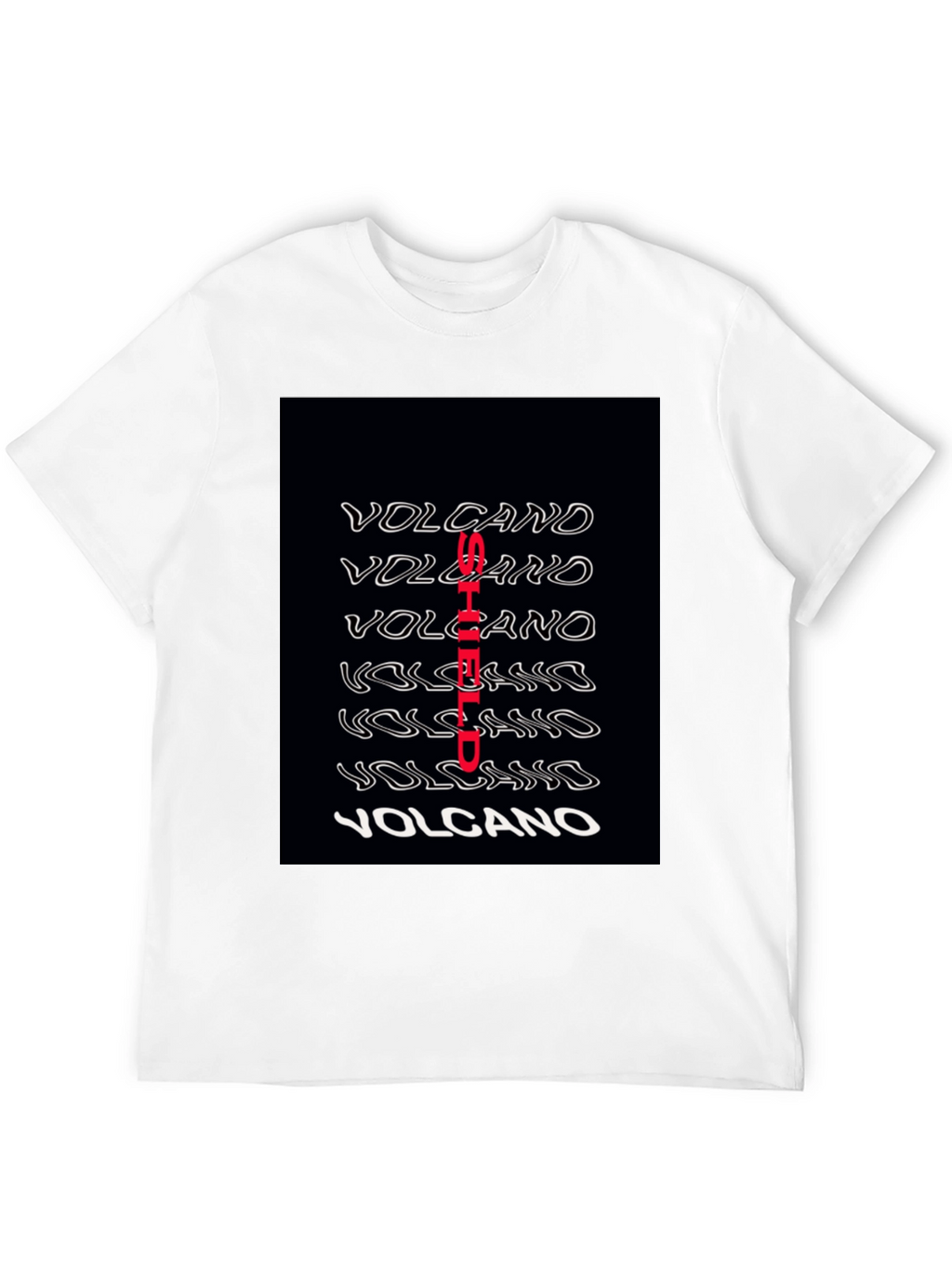Volcano Graphic Print Black T-Shirt