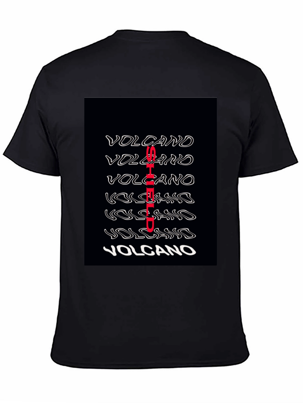 Volcano Graphic Print Black T-Shirt