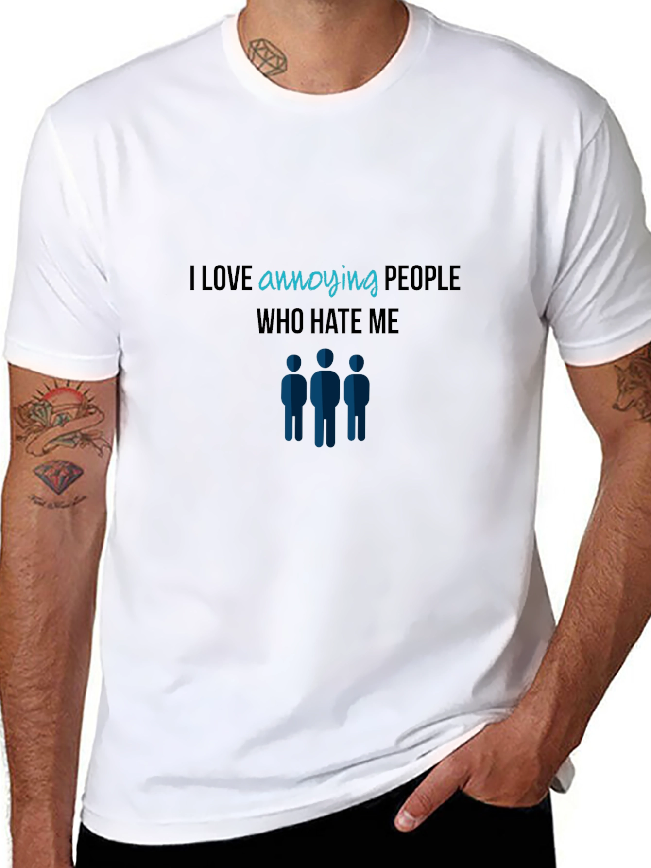 Annoying People Graphic Tee - Black