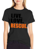Live Love Rescue Graphic Tee - Black