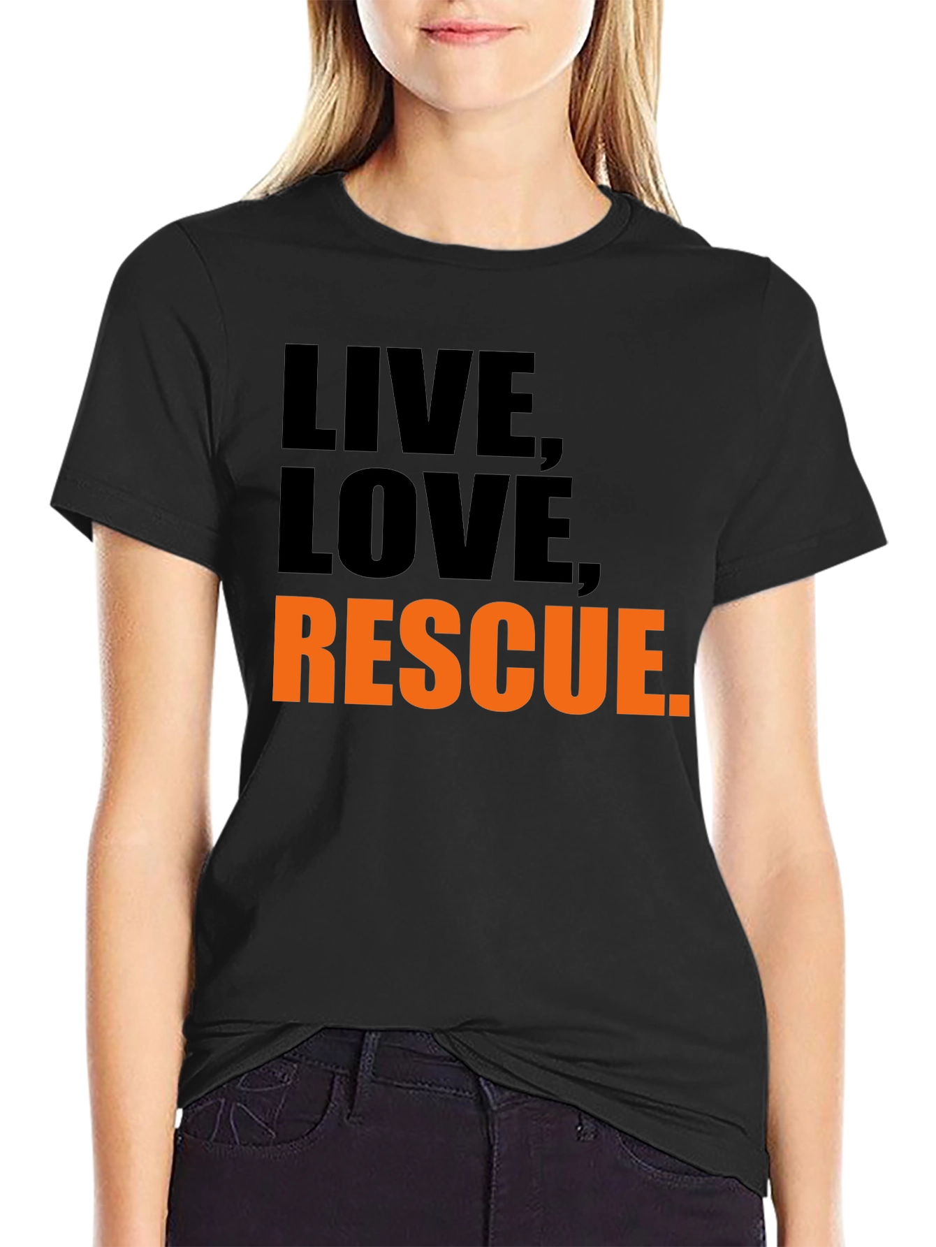 Live Love Rescue Graphic Tee - Black
