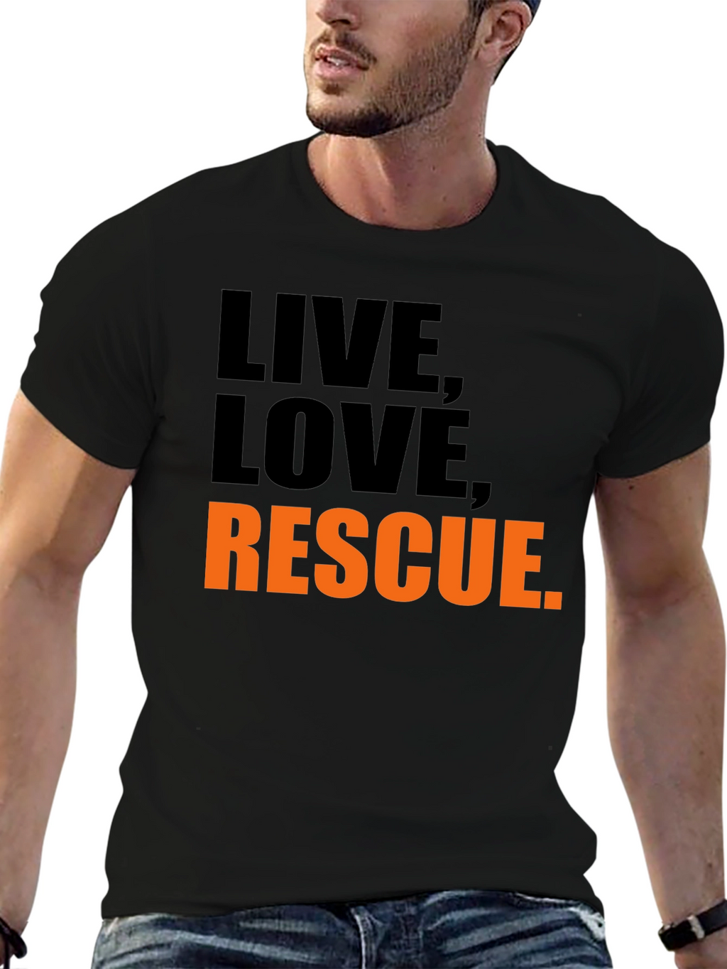 Live Love Rescue Graphic Tee - Black