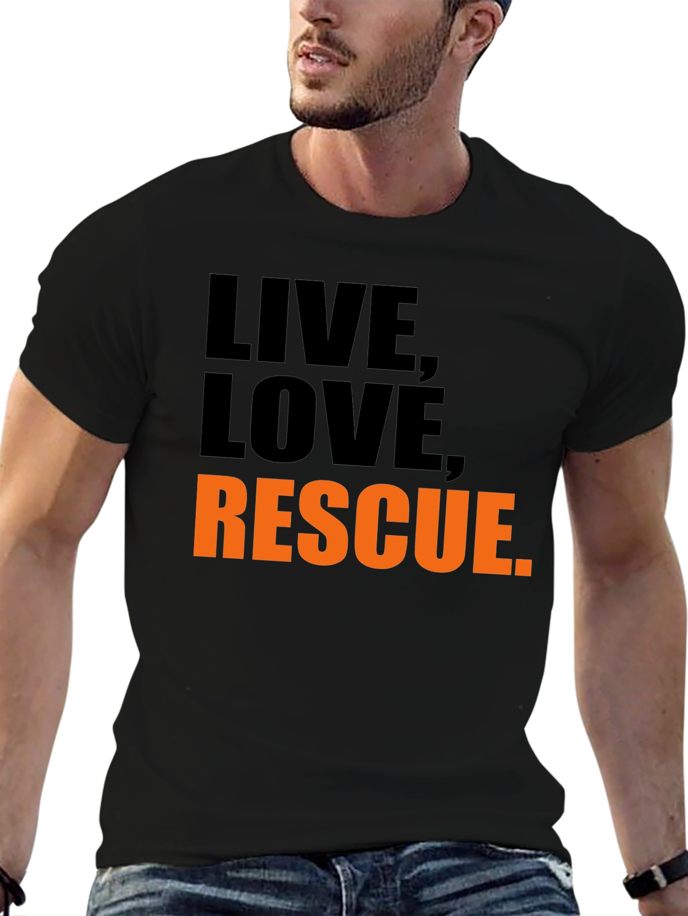 Live Love Rescue Graphic Tee - Black