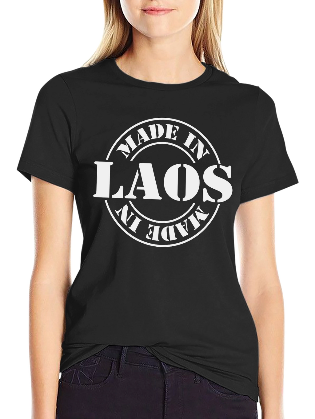 Made in Laos Graphic Tee - Black T-Shirt