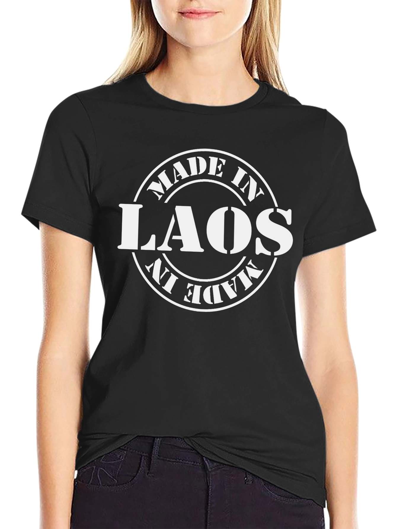 Made in Laos Graphic Tee - Black T-Shirt