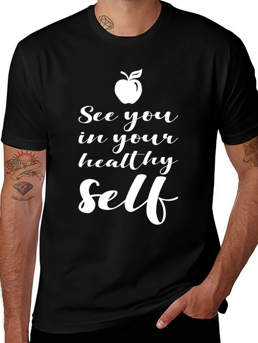 Healthy Self Black T-Shirt