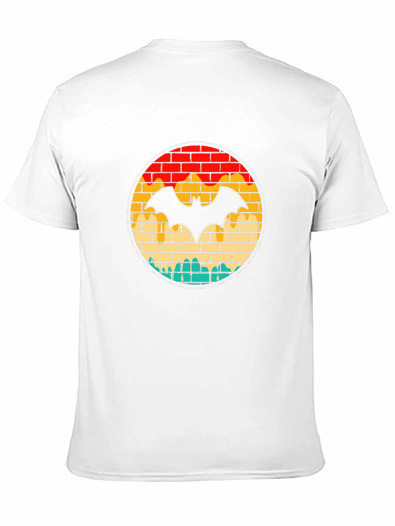 Retro Brick Bat Graphic Tee - Black