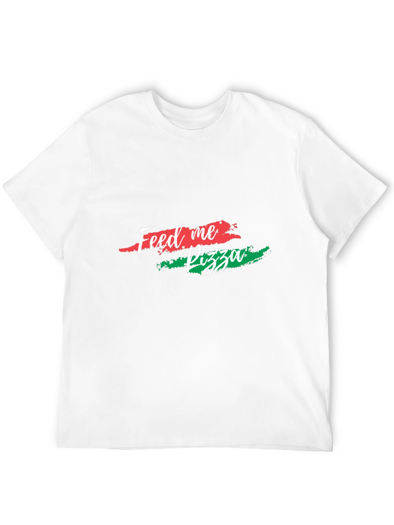 Feed Me Pizza Graphic Tee - Black Cotton T-Shirt