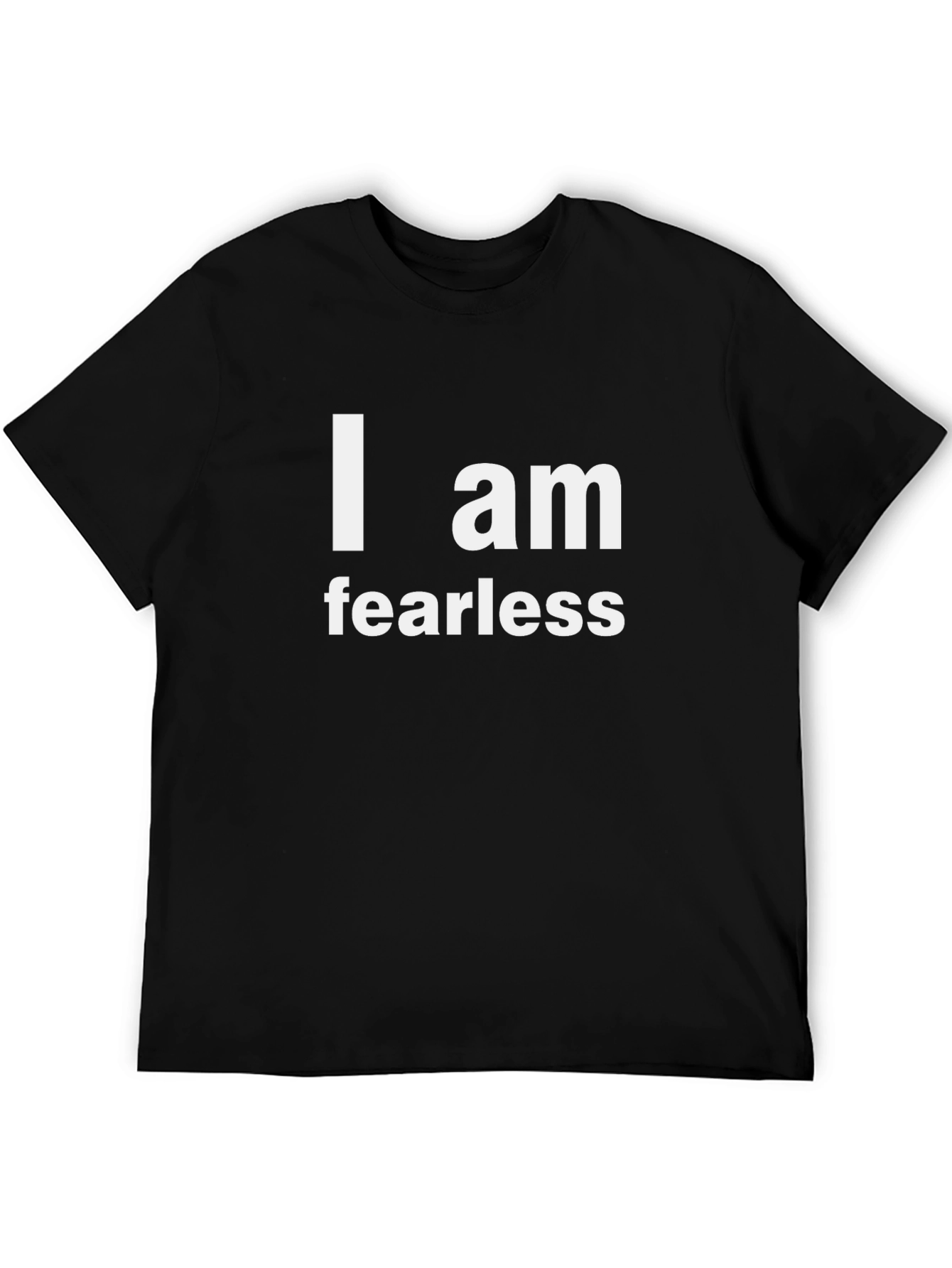 I am Fearless Black Tee - Motivational