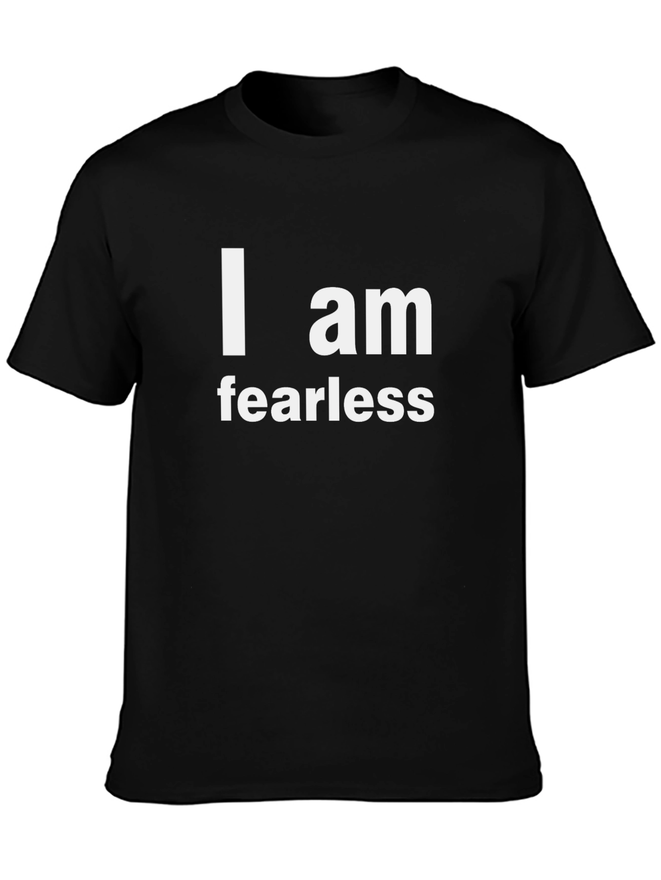 I am Fearless Black Tee - Motivational