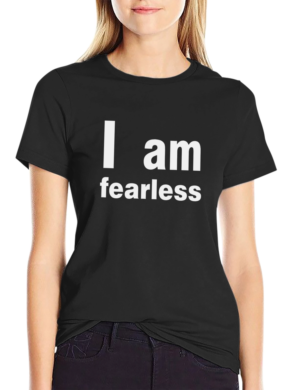 I am Fearless Black Tee - Motivational