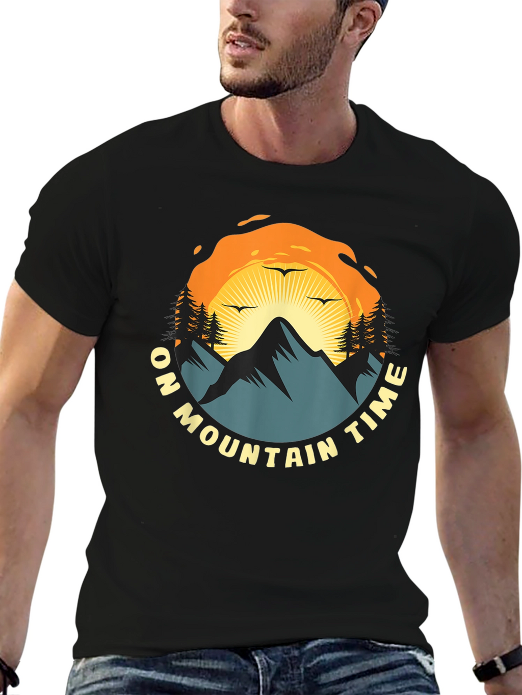 Mountain Time Graphic Tee - Nature Adventure Shirt