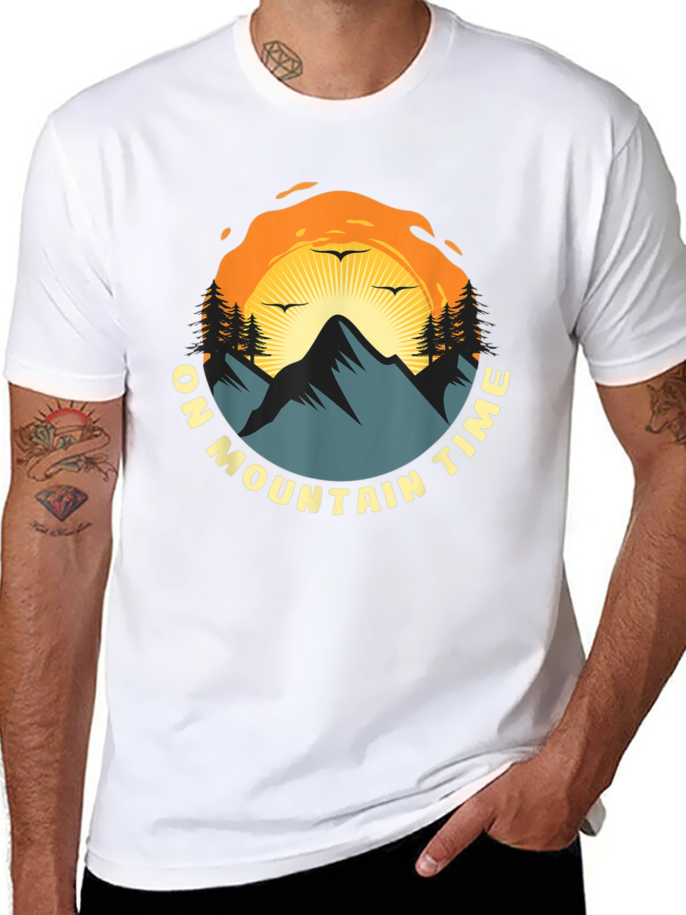 Mountain Time Graphic Tee - Nature Adventure Shirt