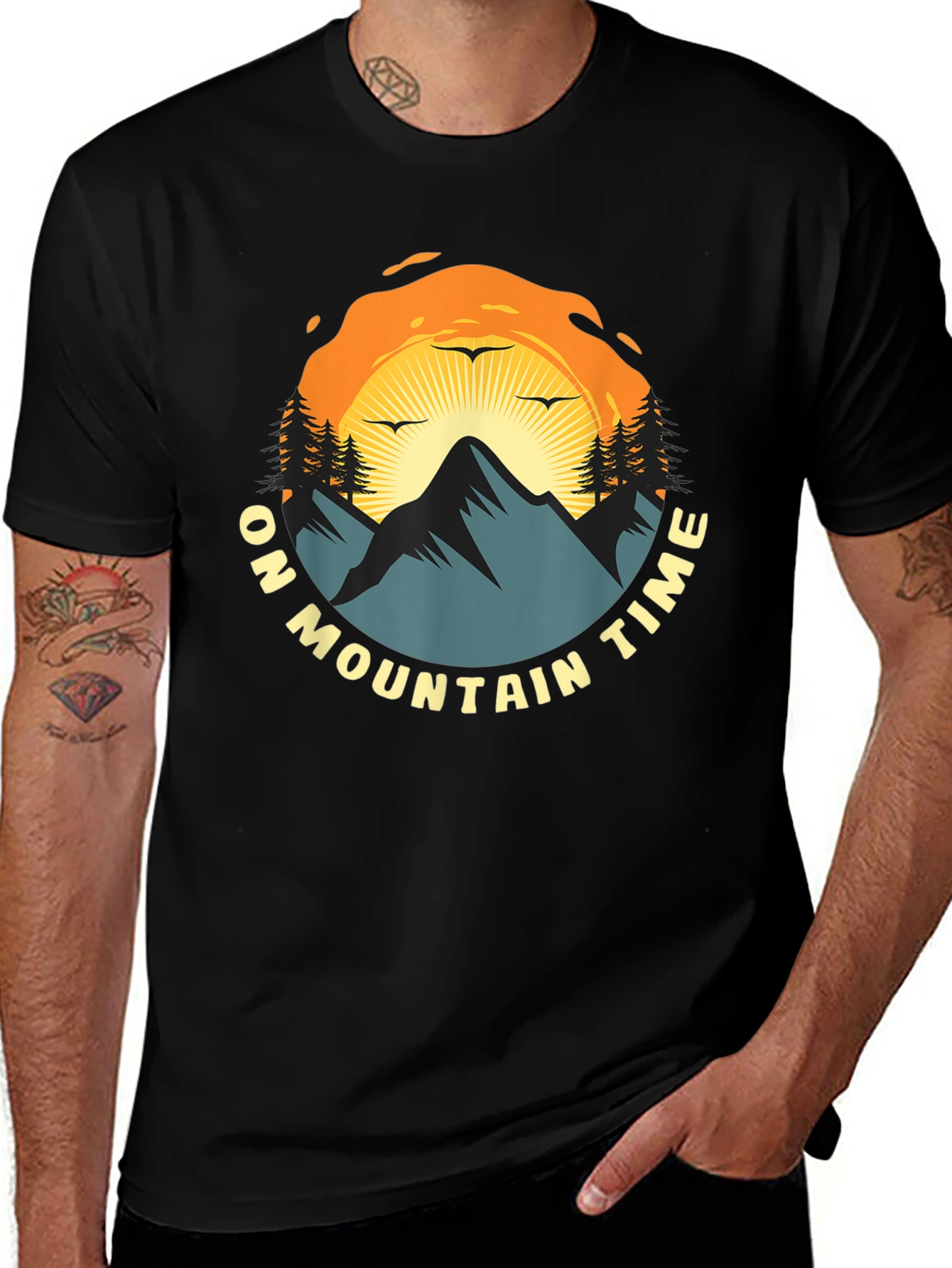 Mountain Time Graphic Tee - Nature Adventure Shirt