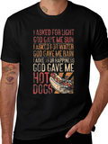 Funny Hot Dog T-Shirt: I Asked For Happiness