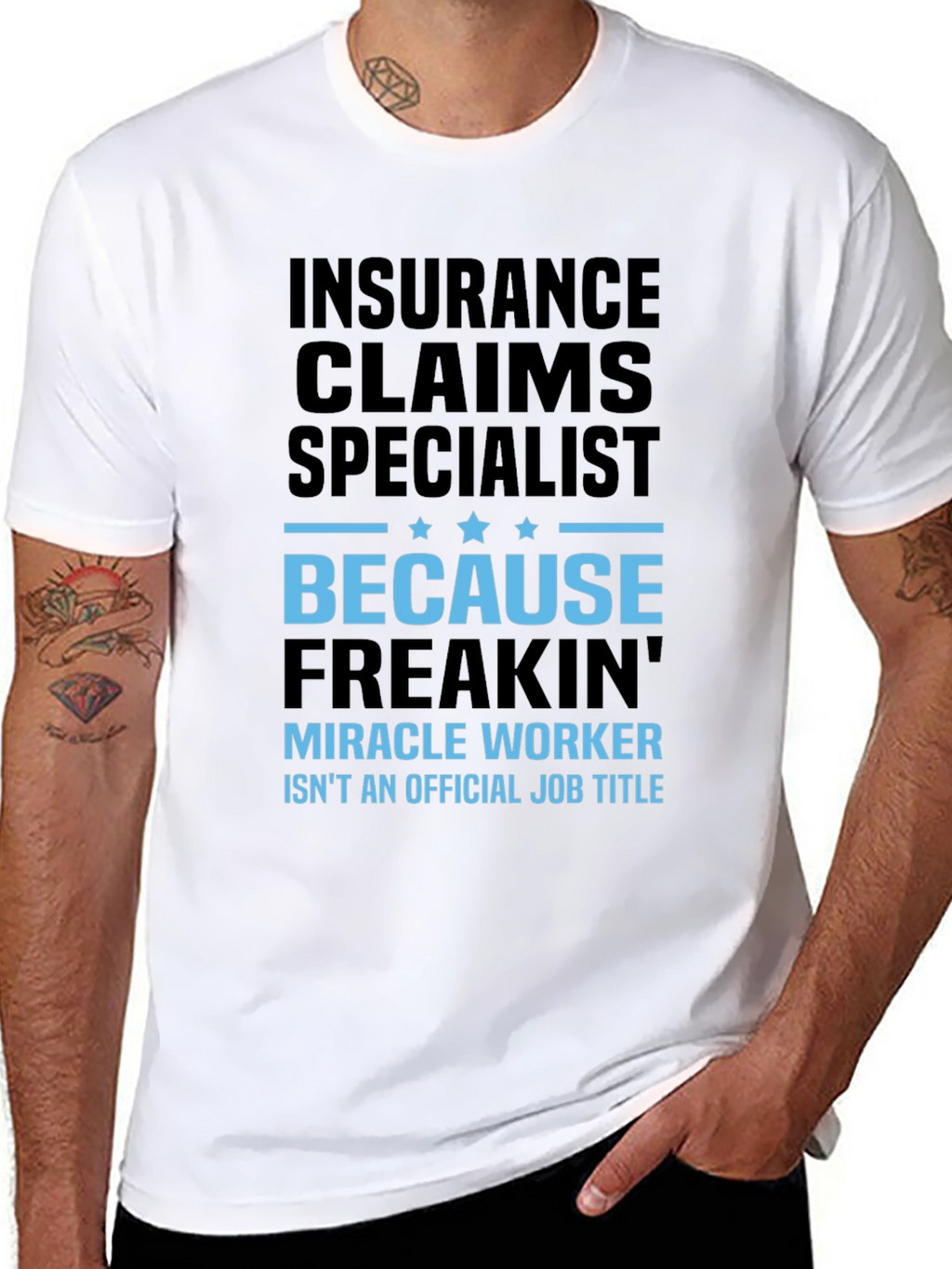 Insurance Claims Specialist Black Graphic T-Shirt