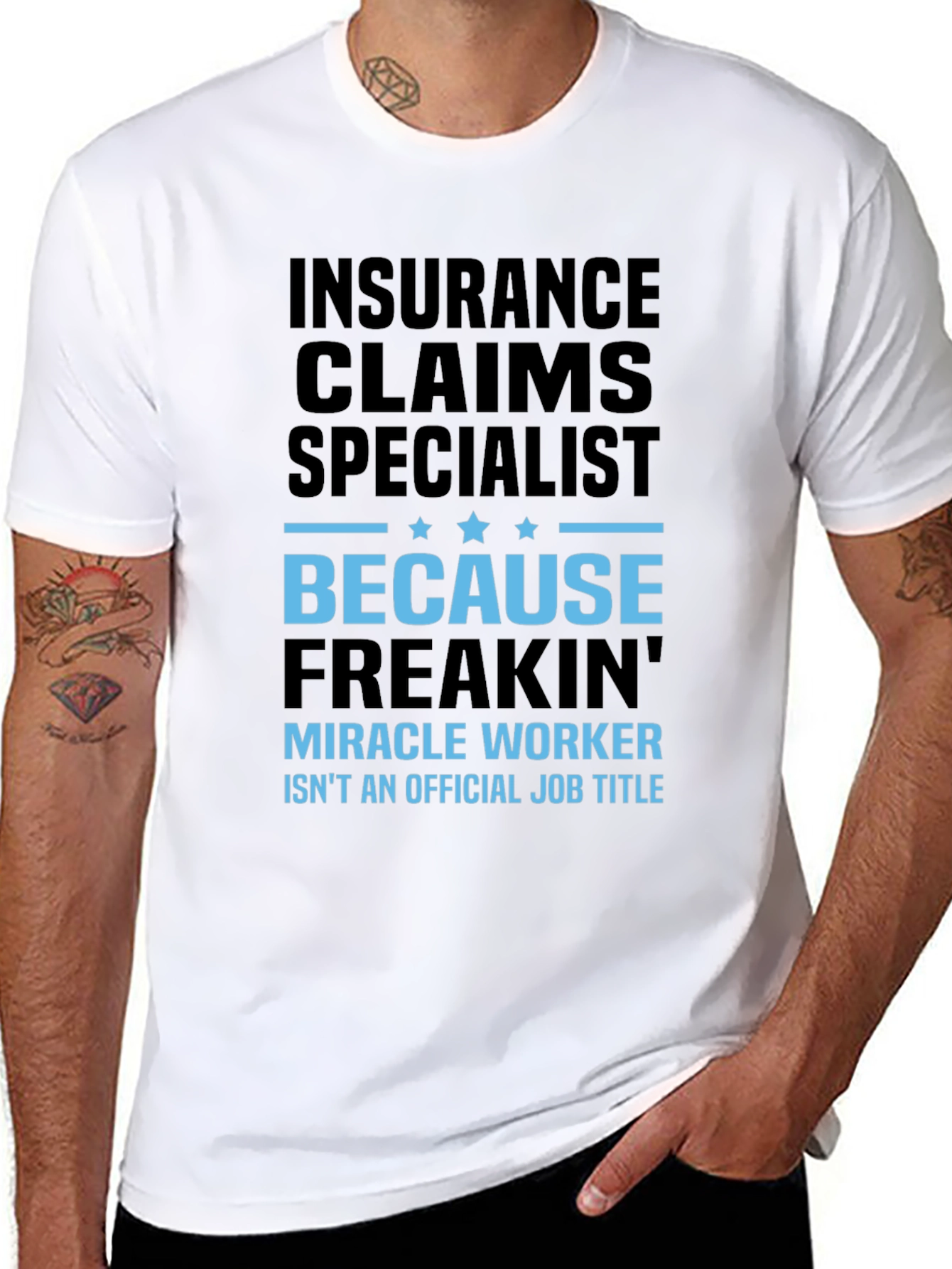Insurance Claims Specialist Black Graphic T-Shirt