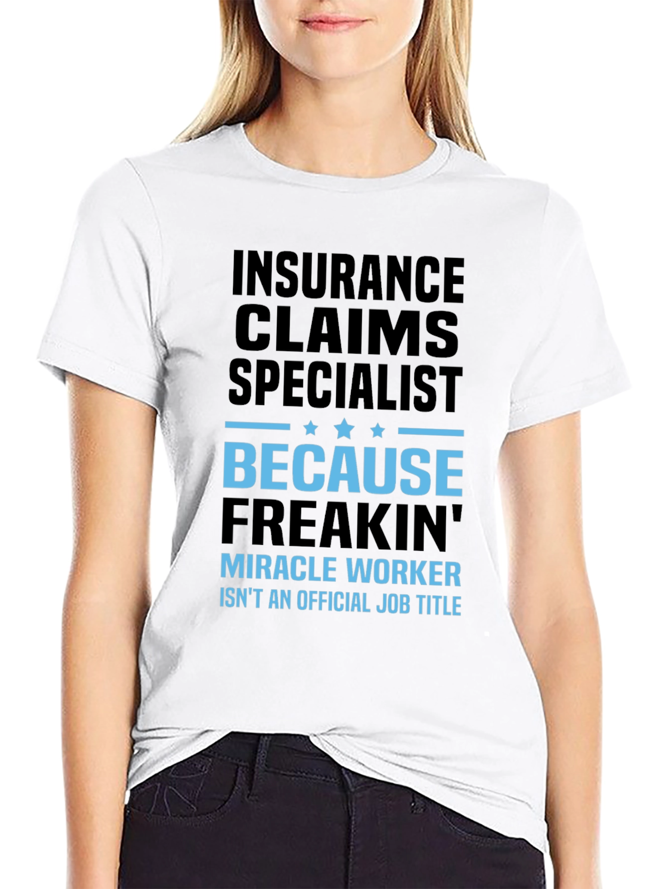 Insurance Claims Specialist Black Graphic T-Shirt