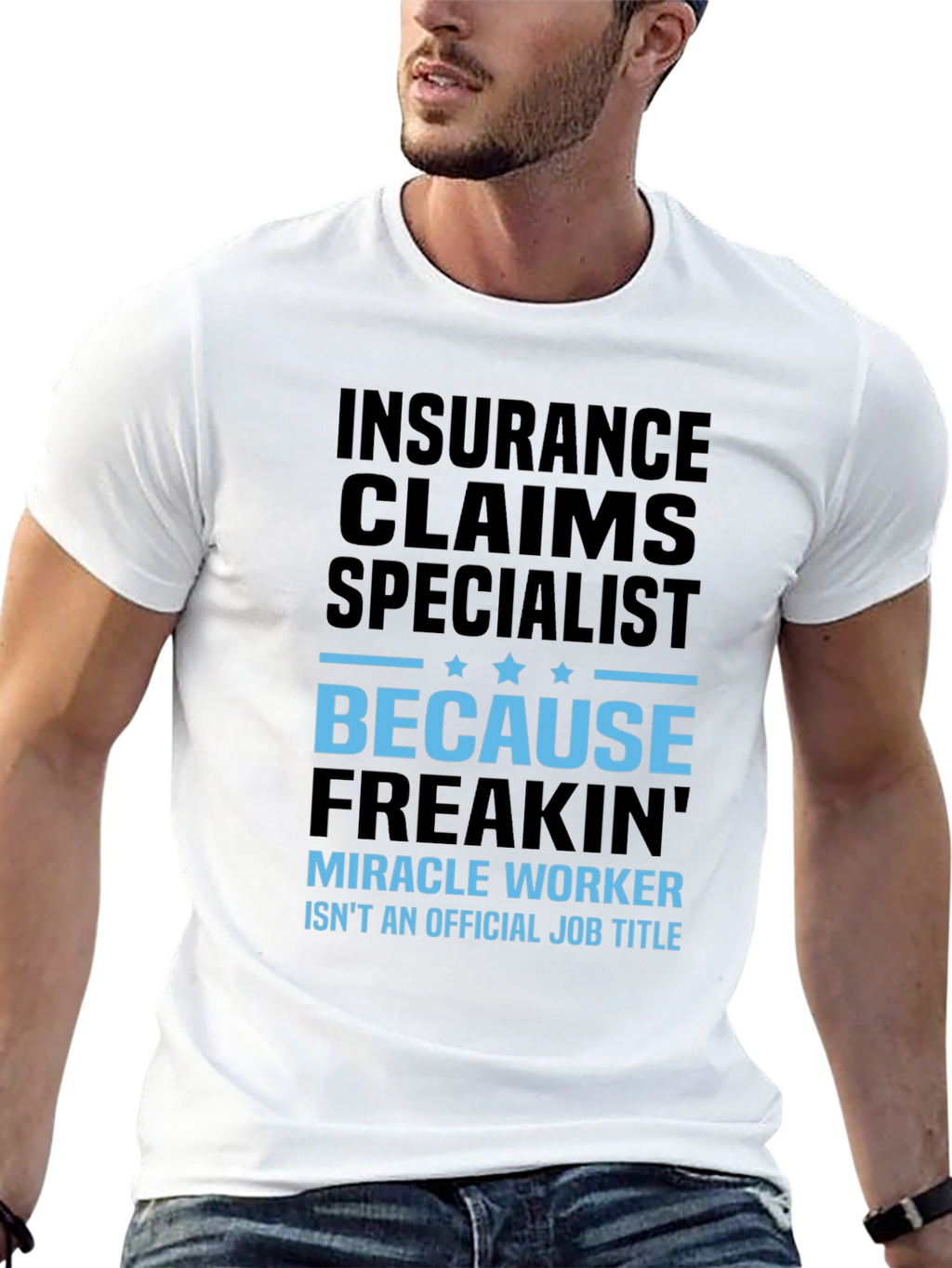 Insurance Claims Specialist Black Graphic T-Shirt