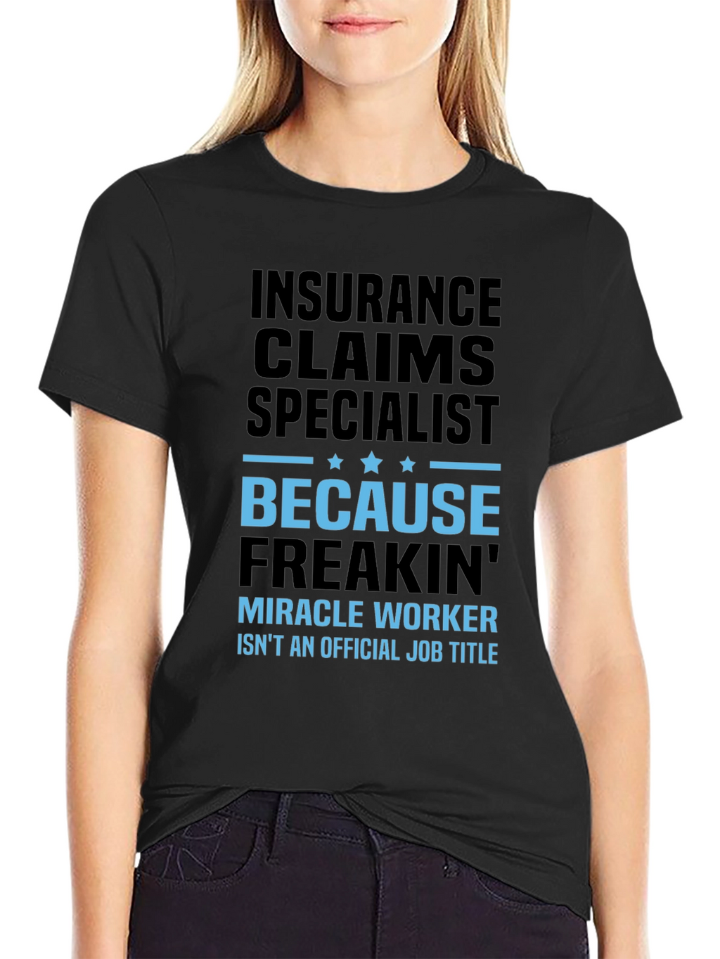 Insurance Claims Specialist Black Graphic T-Shirt