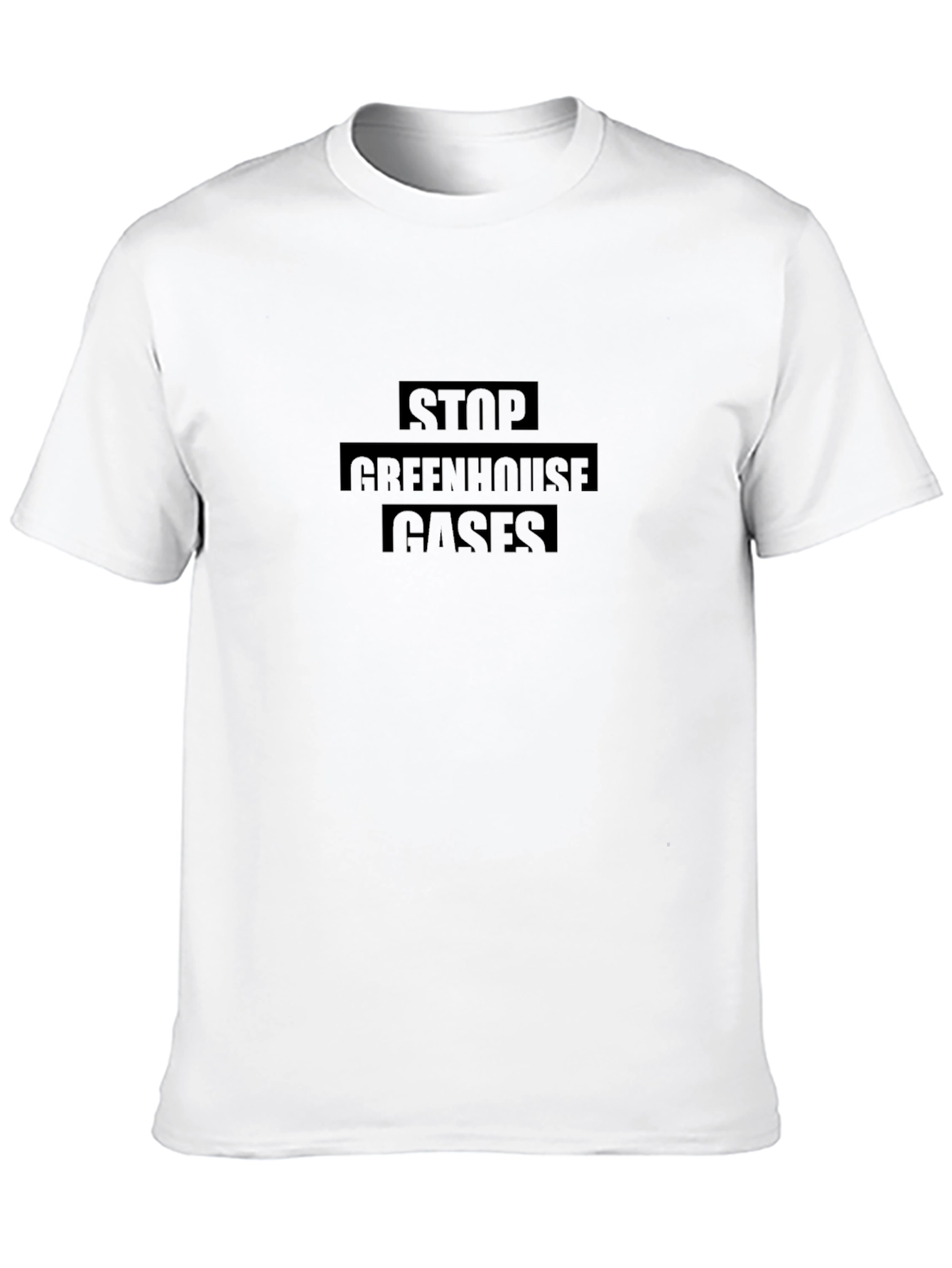 Stop Greenhouse Gases Black T-Shirt