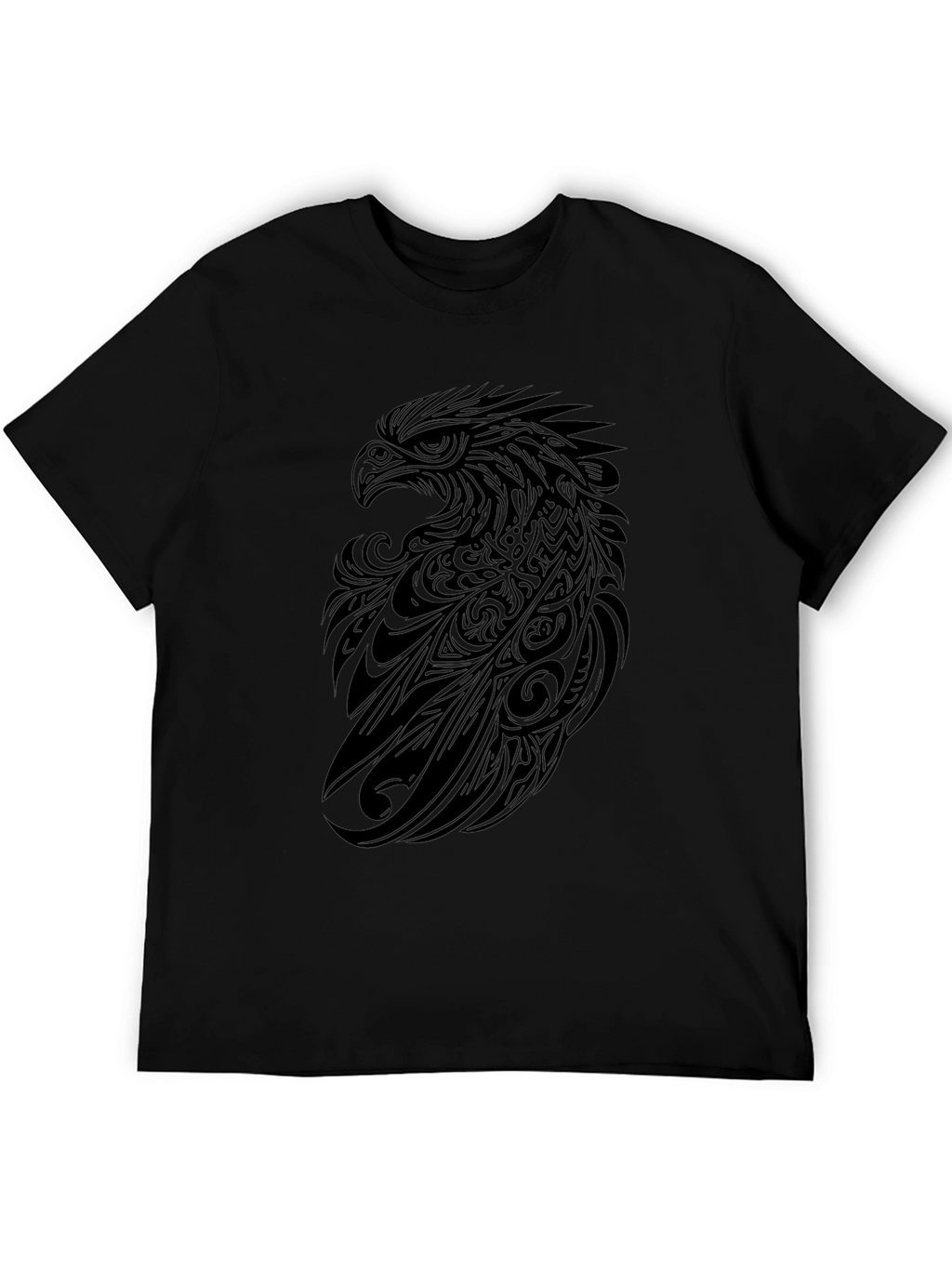 Tribal Eagle Graphic Tee - Black