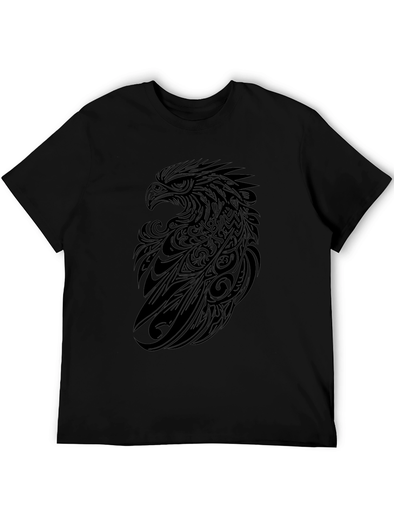 Tribal Eagle Graphic Tee - Black