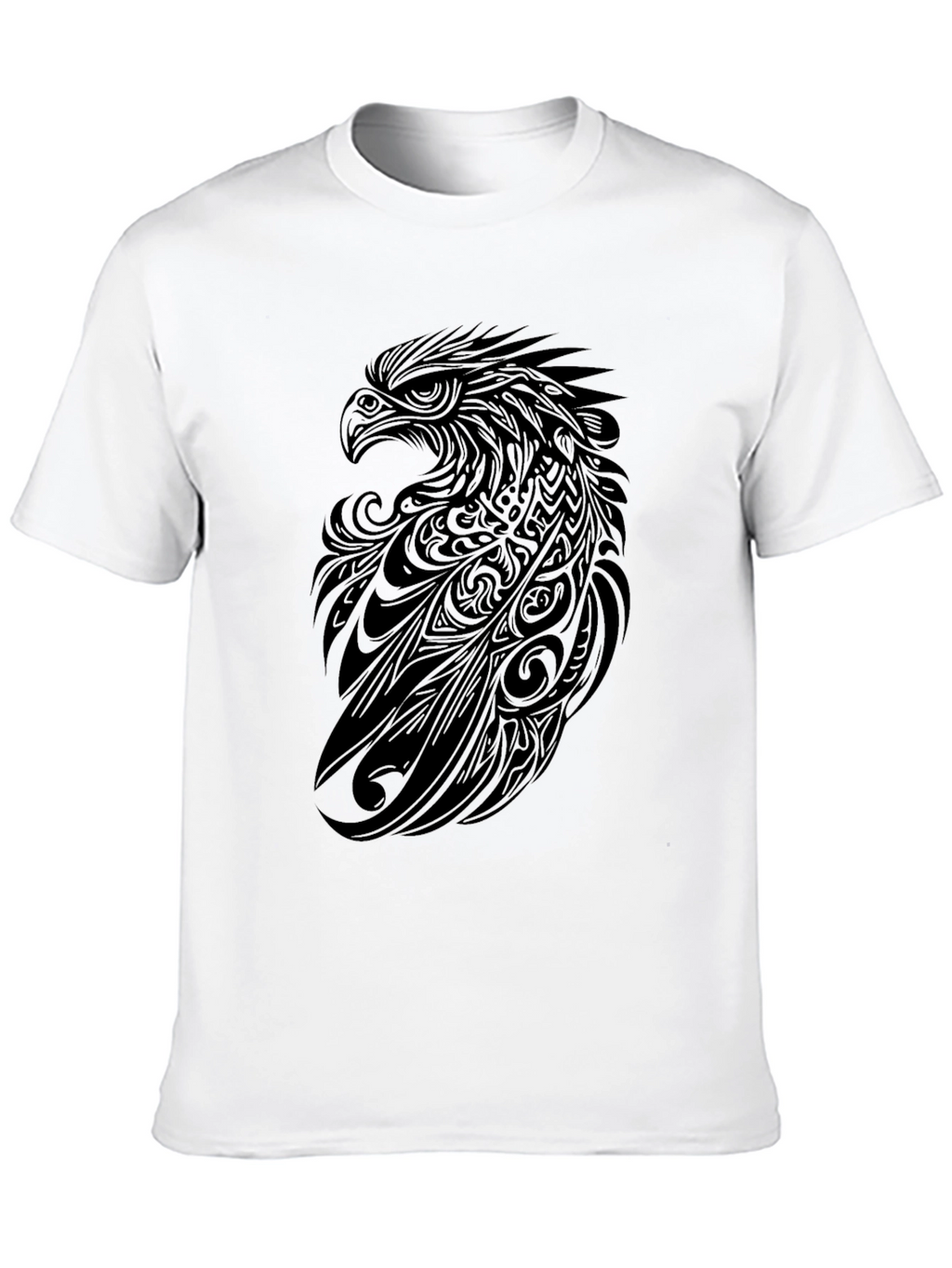 Tribal Eagle Graphic Tee - Black