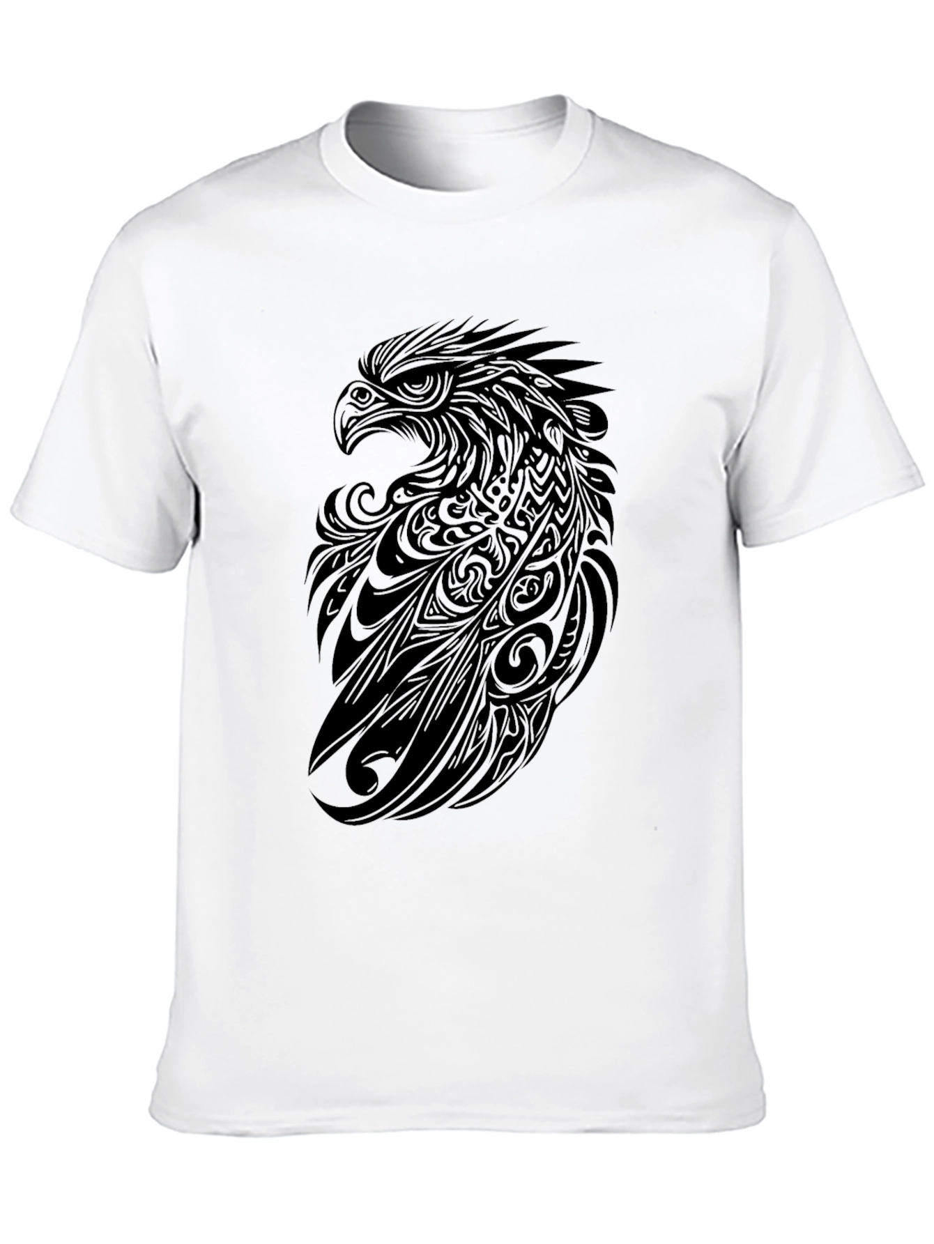 Tribal Eagle Graphic Tee - Black