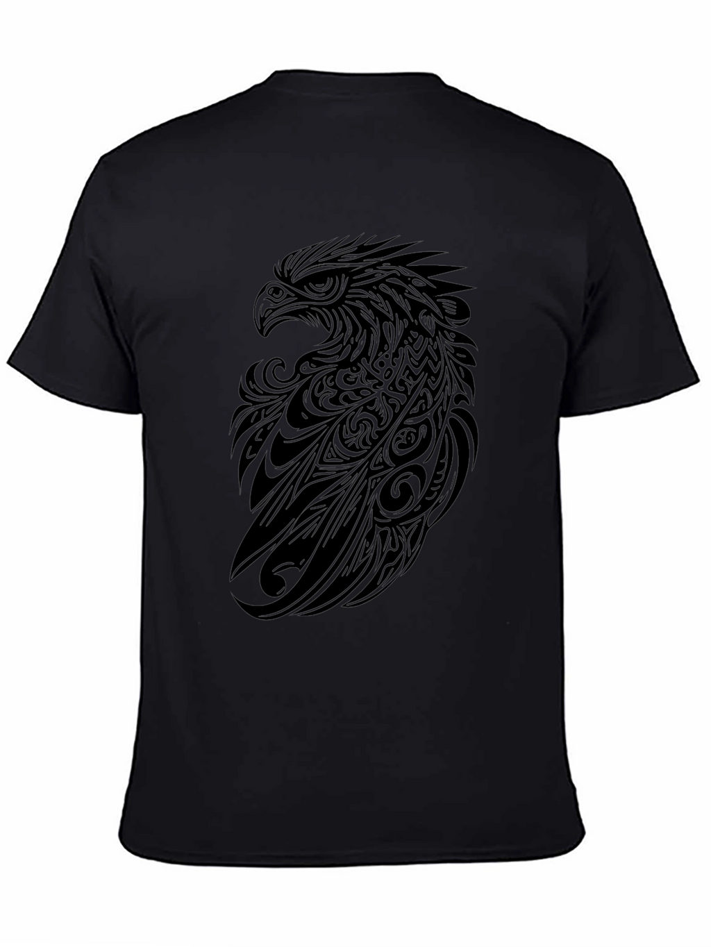 Tribal Eagle Graphic Tee - Black