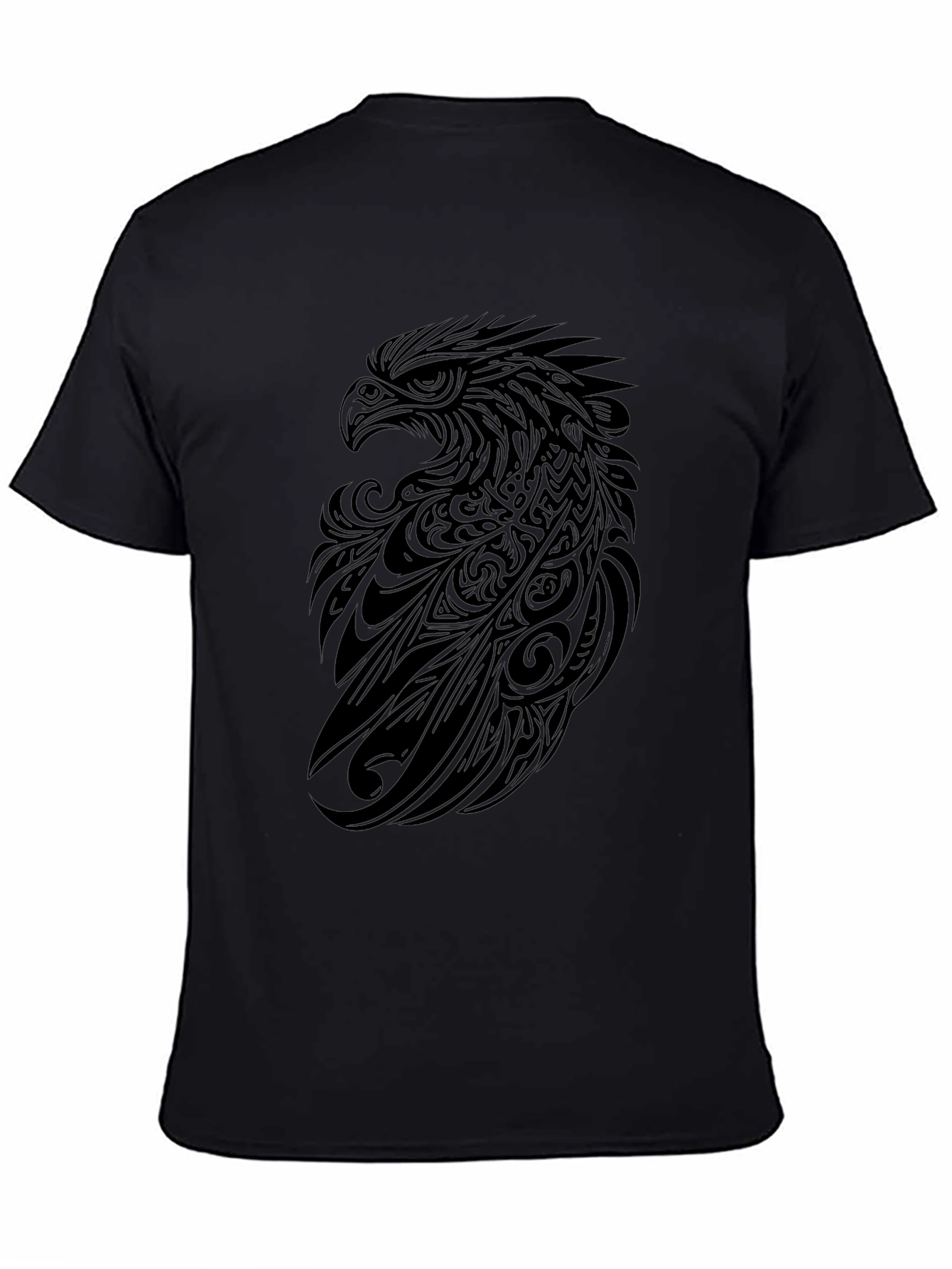 Tribal Eagle Graphic Tee - Black