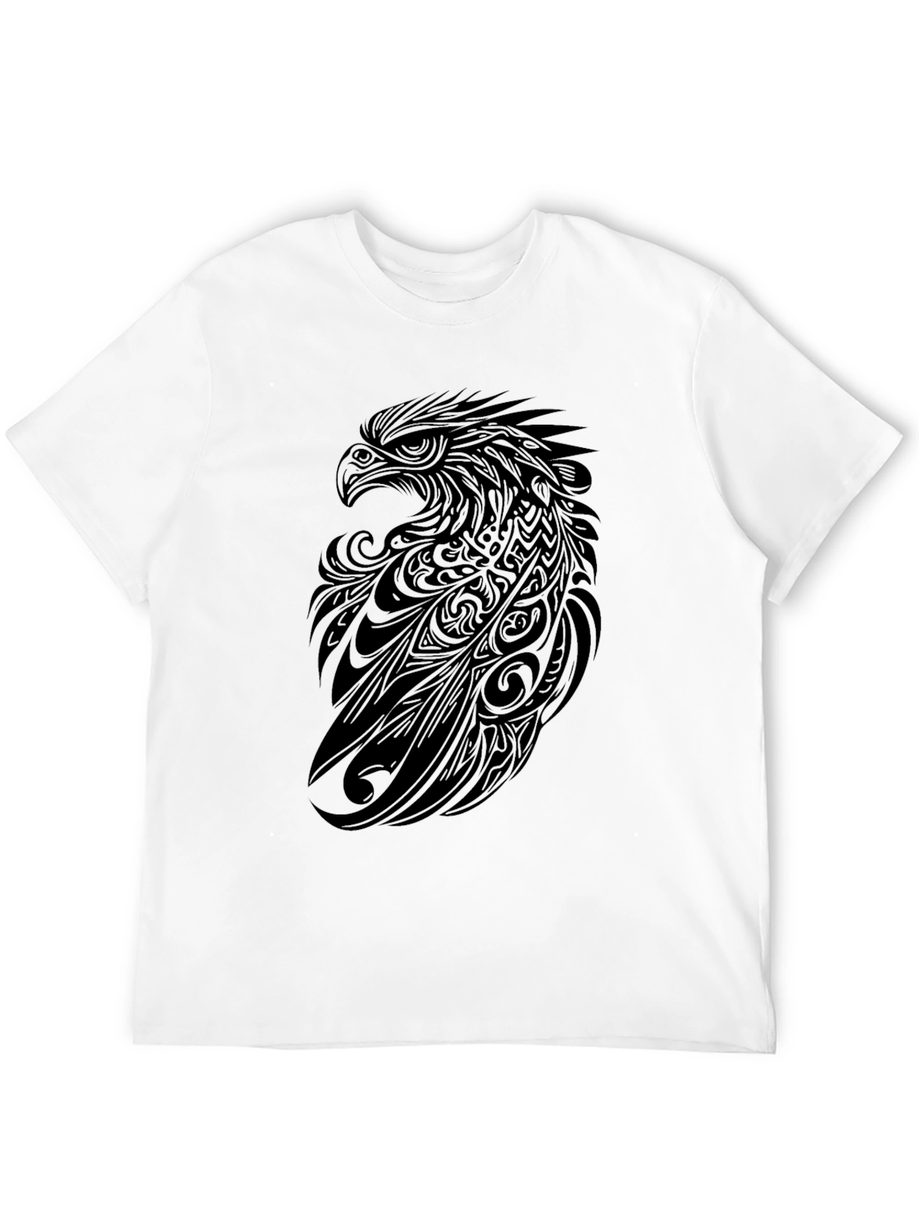 Tribal Eagle Graphic Tee - Black
