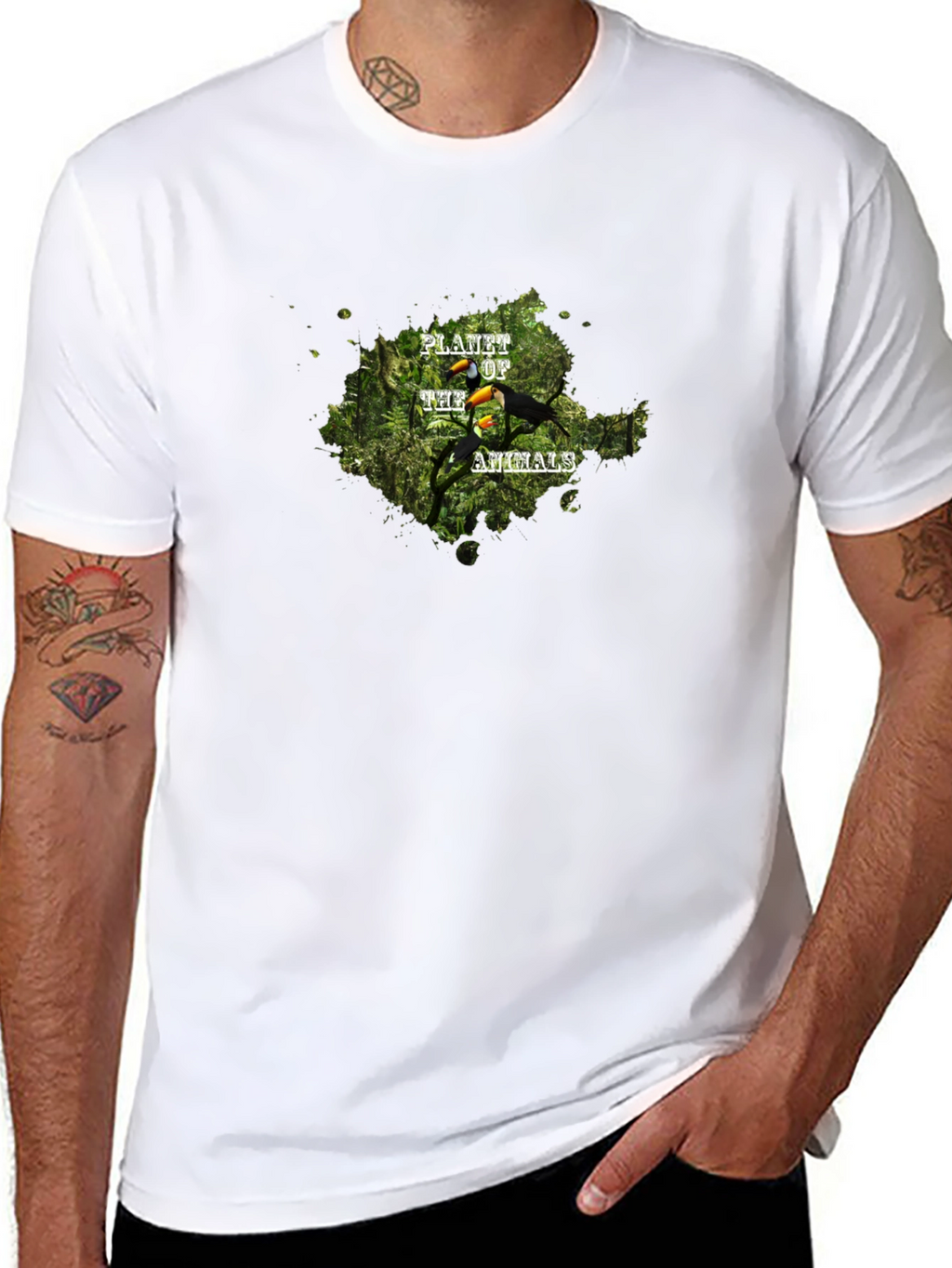 Planet of the Animals Toucan Graphic T-Shirt